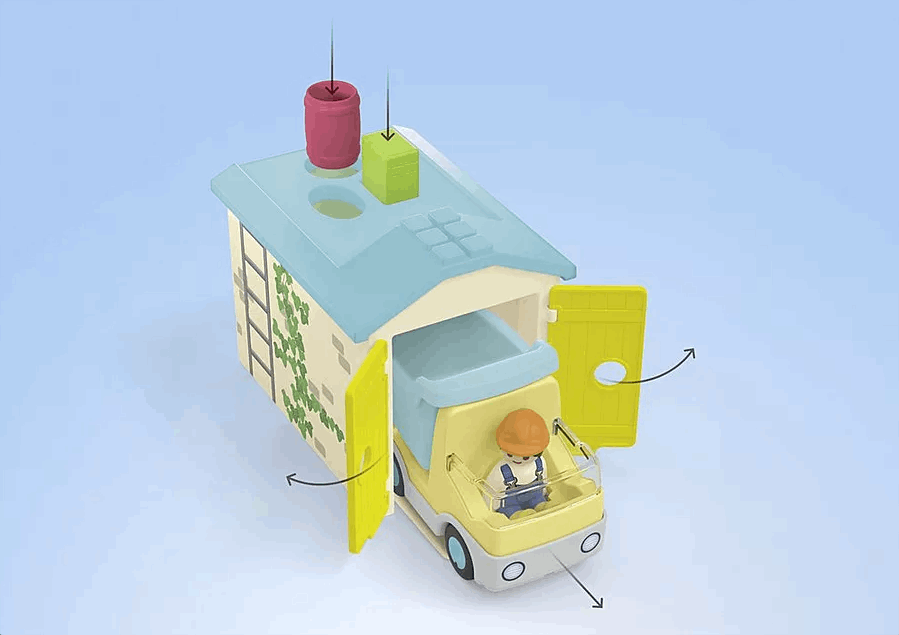 Playmobil Jr Construction Truck with Garage playset