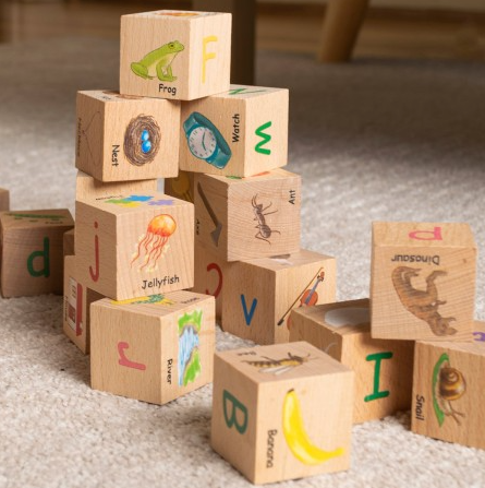 The Freckled Frog ABC Blocks Baby Toy