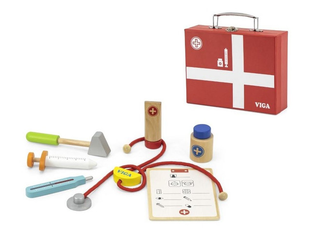 Viga Toys Medical Kit with Case Pretend Play