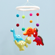 Load image into Gallery viewer, Tara Treasures Felt Nursery Cot Mobile Dinosaurs
