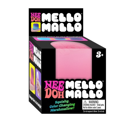 Schylling Mello Mallo Squishy sensory toy in pink