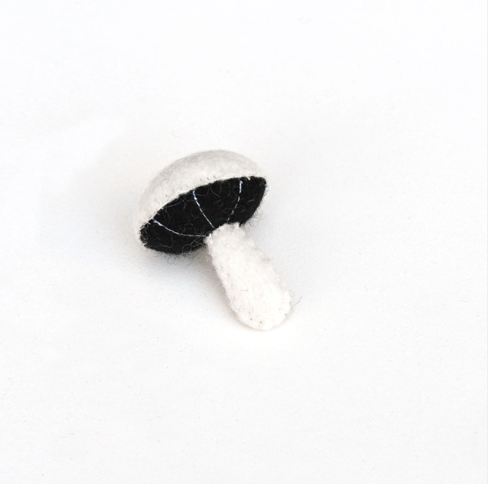 Tara Treasures Felt White Button Mushroom Pretend Food Play