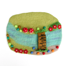 Load image into Gallery viewer, Tara Treasures Fairy River &amp; Bridge Play Mat
