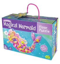Load image into Gallery viewer, Peaceable Kingdom Magical Mermaid Floor Puzzle
