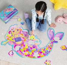 Load image into Gallery viewer, Peaceable Kingdom Magical Mermaid Floor Puzzle
