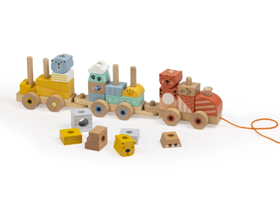 EurekaKids Wooden Train Blocks