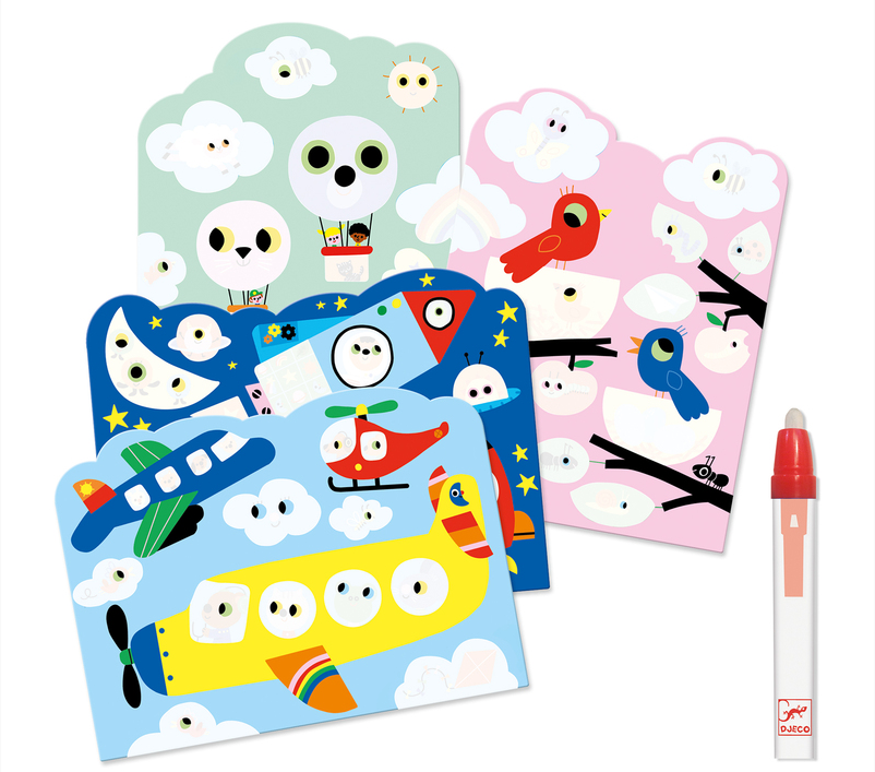 Djeco Hidden In The Sky Water Colouring Art & Craft Kits