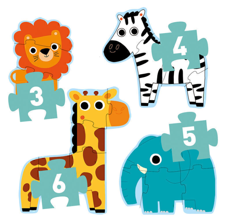 Djeco In The Jungle 3,4,5,6pc Progressive Puzzle