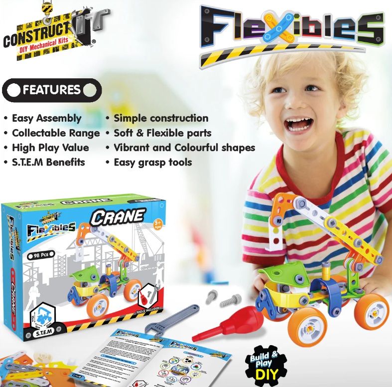 ConstructIt Flexibles Crane 98pc