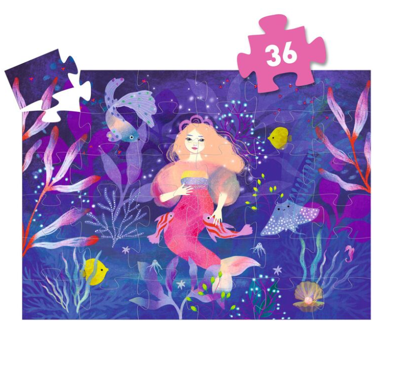 Djeco Ella The Mermaid 36pc Silhouette Puzzle