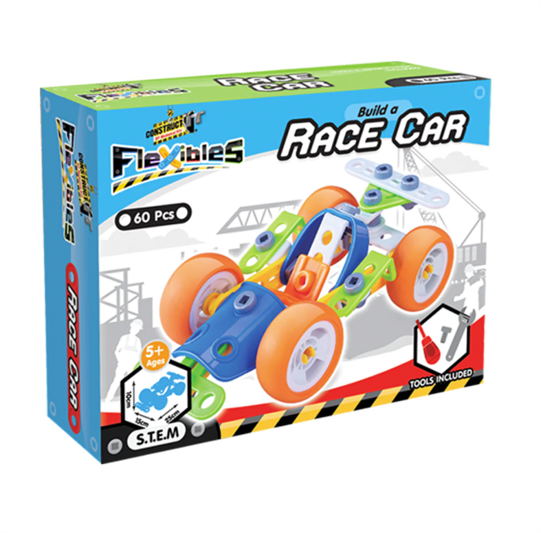 ConstructIt Flexibles Race Car 60pc