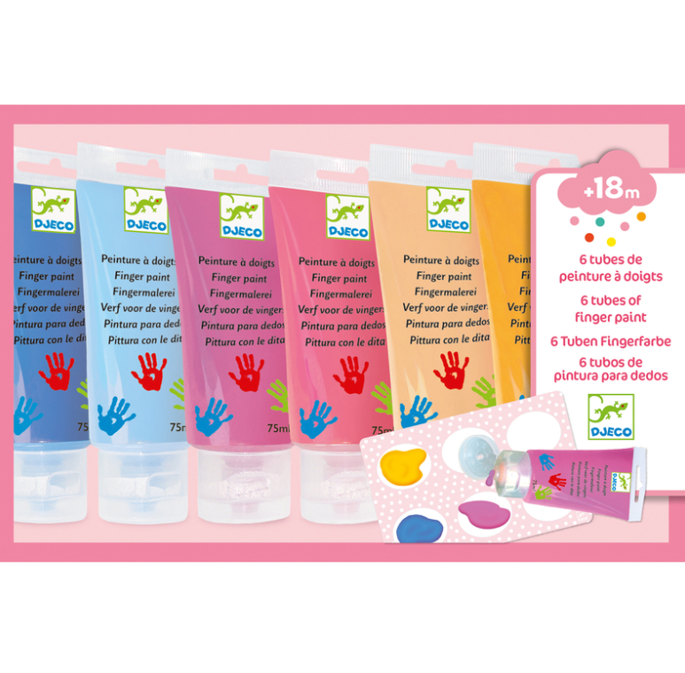 Djeco 6 Finger Paint Tubes Sweet