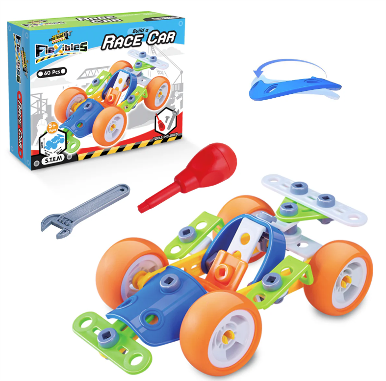 ConstructIt Flexibles Race Car 60pc