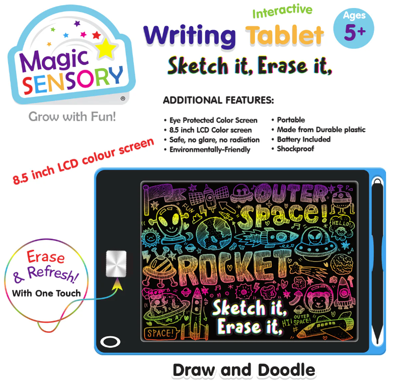 Magic Sensory LCD Writing Tablet Blue Star ( USB Rechargable)
