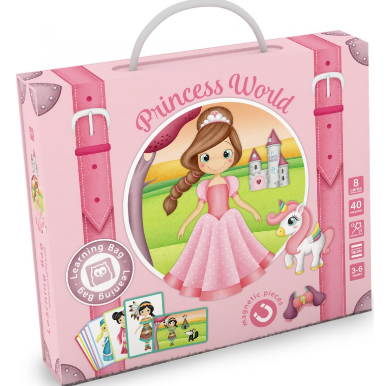 EurekaKids Learning Bag Princess World Magnetic Game
