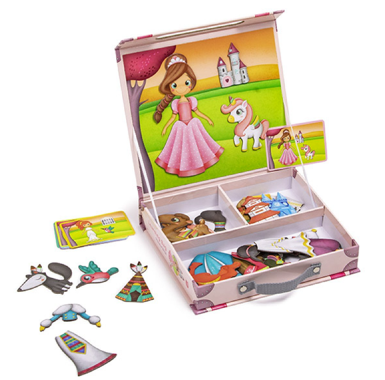EurekaKids Learning Bag Princess World Magnetic Game