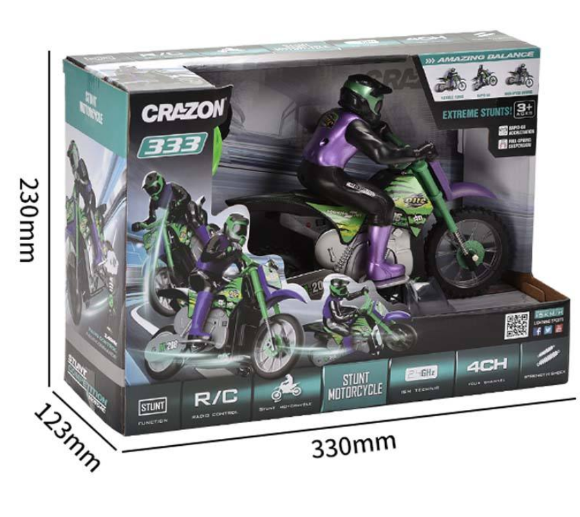 Crazon R/C Stunt Motorcycle 2.4GHz 4Ch