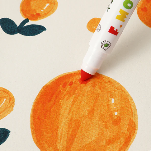 Flower Monaco Taper Head Washable Markers 12pc