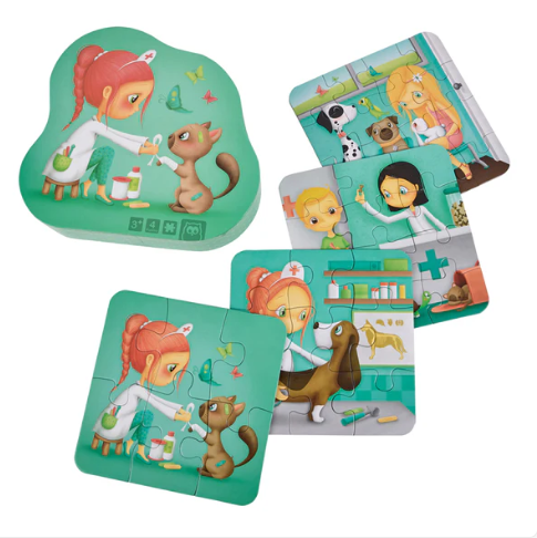 EurekaKids Veterinary Progressive Puzzle