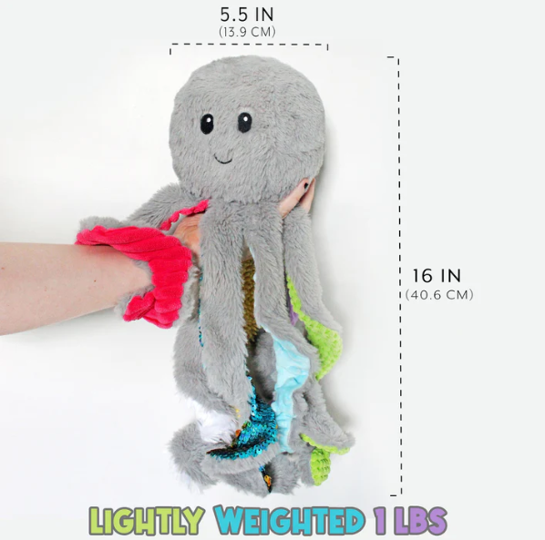 Meavia Sensory Weighted Plush Quiggly The Octopus LARGE Sensory Needs