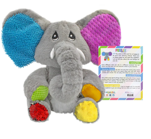 Meavia Sensory Weighted Plush Ellie The Elephant EXTRA LARGE Sensory Needs