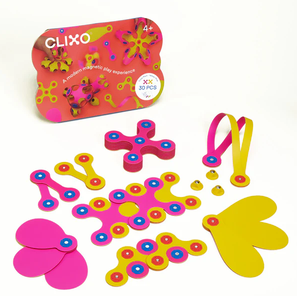 Clixo Crew Pack 30pc Pink Yellow Construction