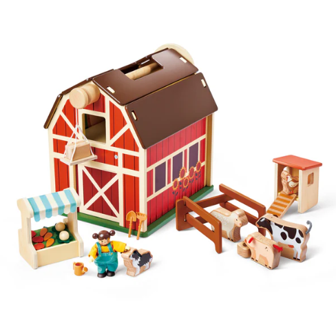 Hape Happy Farm Playset