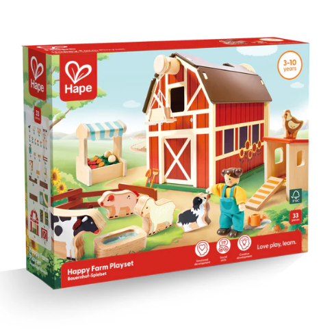Hape Happy Farm Playset