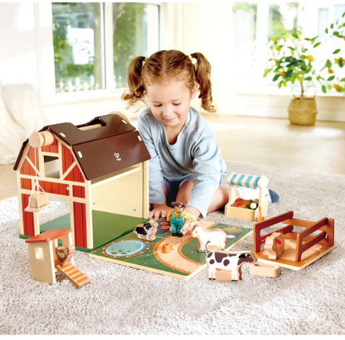 Hape Happy Farm Playset