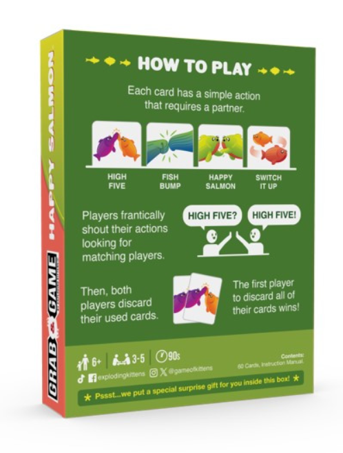 Happy Salmon Grab & Game Travel Set