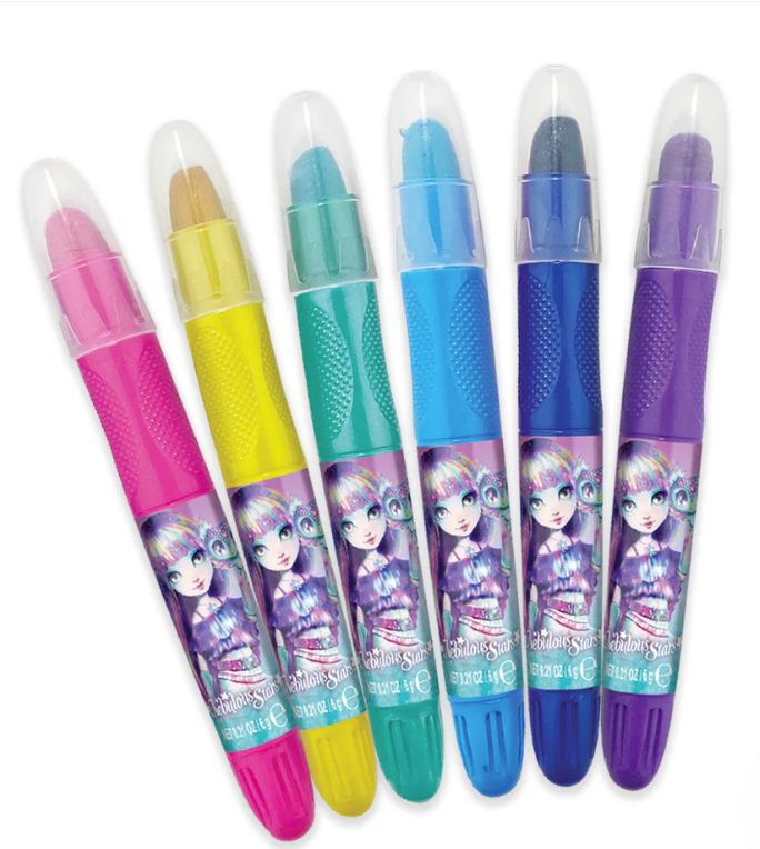 Nebulous Stars Glitter Hair Chalk Pens 6pc
