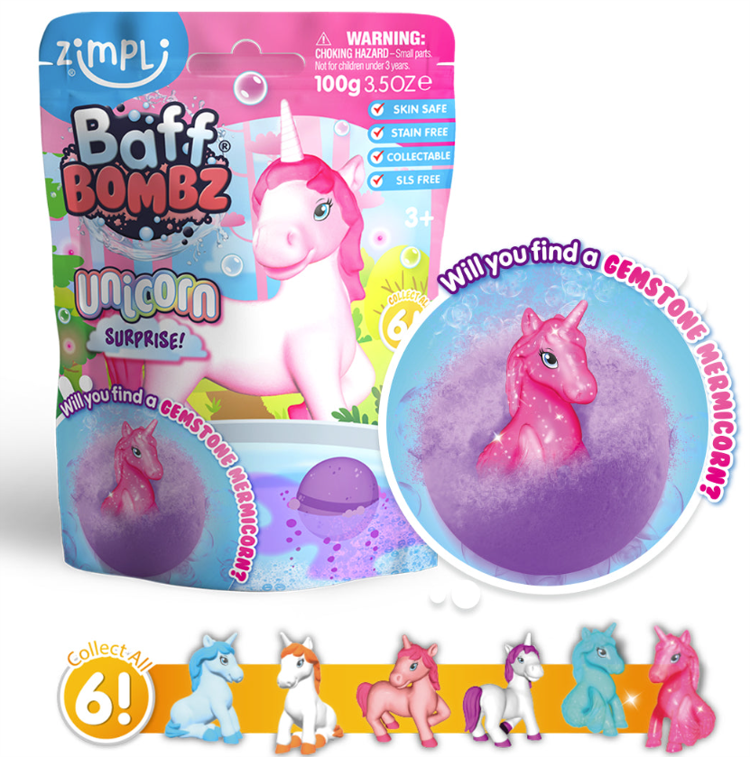 Zimpli Kids Baff Bombs Unicorn Surprise