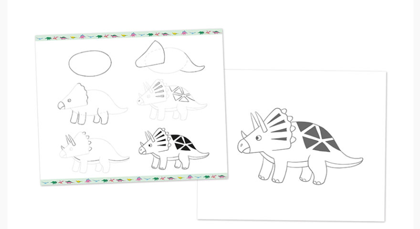 Janod Step by Step Drawing Dinosaurs