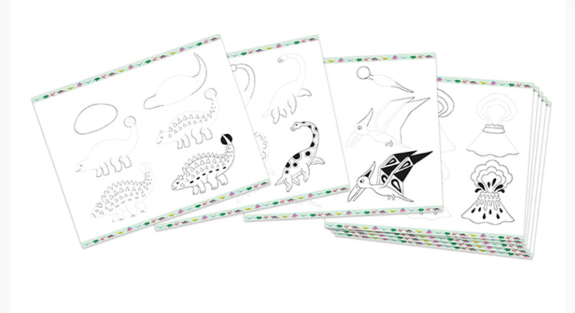 Janod Step by Step Drawing Dinosaurs