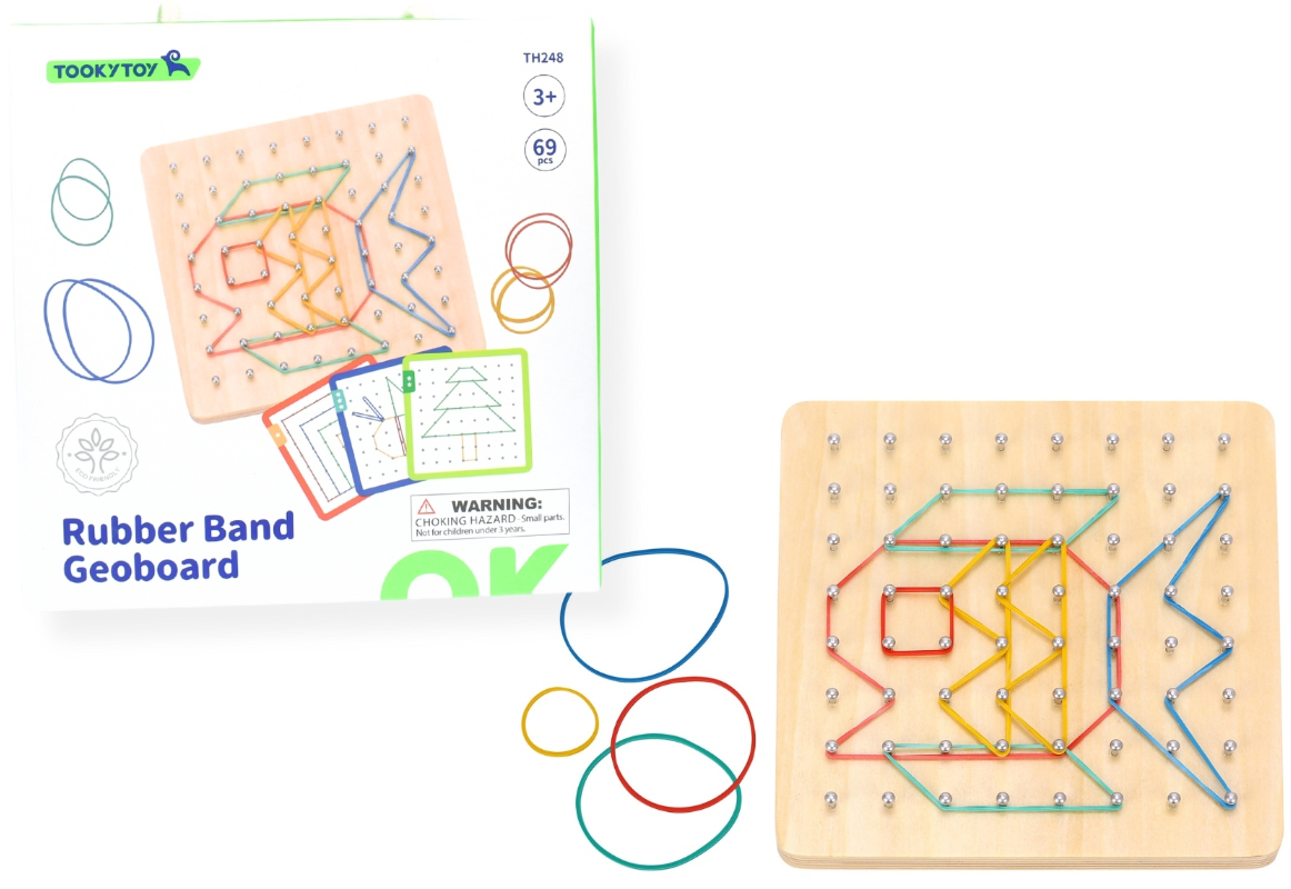 Tooky Toys Creative Rubber Band Geoboard Art & Craft