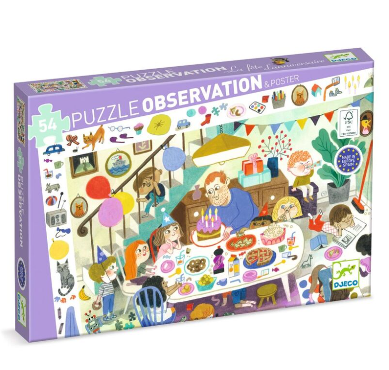 Djeco Birthday Party 54pc Observation Puzzle
