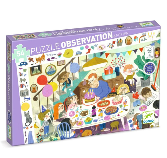 Djeco Birthday Party 54pc Observation Puzzle