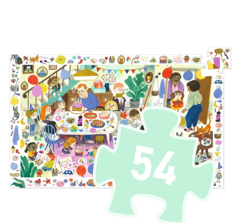 Djeco Birthday Party 54pc Observation Puzzle