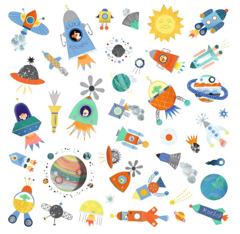 Djeco Stickers Interstellar 160pc