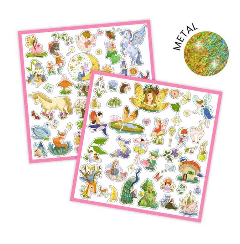 Djeco Stickers Fantasy Metallic 160pc