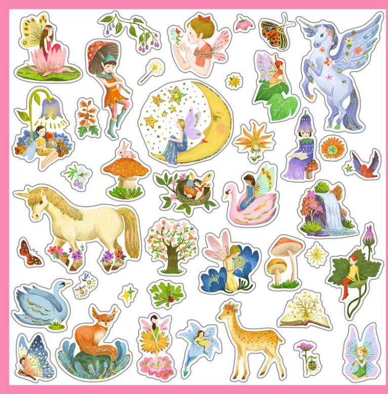Djeco Stickers Fantasy Metallic 160pc