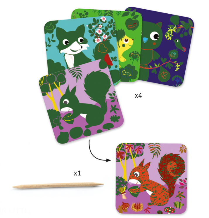 Djeco Country Creatures Scratch Cards