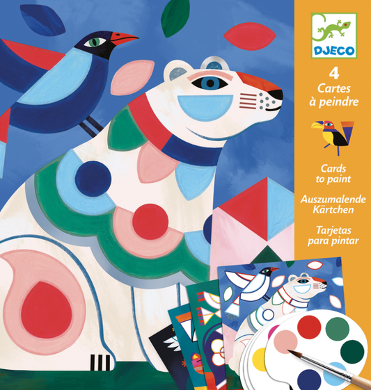 Djeco Fanciful Animals Cards To Paint