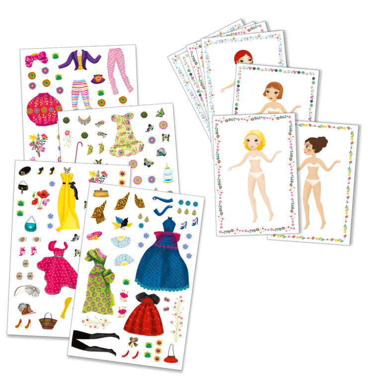 Djeco Massive Fashion Stickers and Paper Dolls
