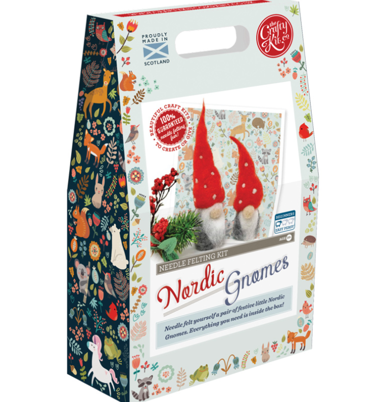The Crafty Kit Co Nordic Gnomes Needle Felting Kit Art & Craft