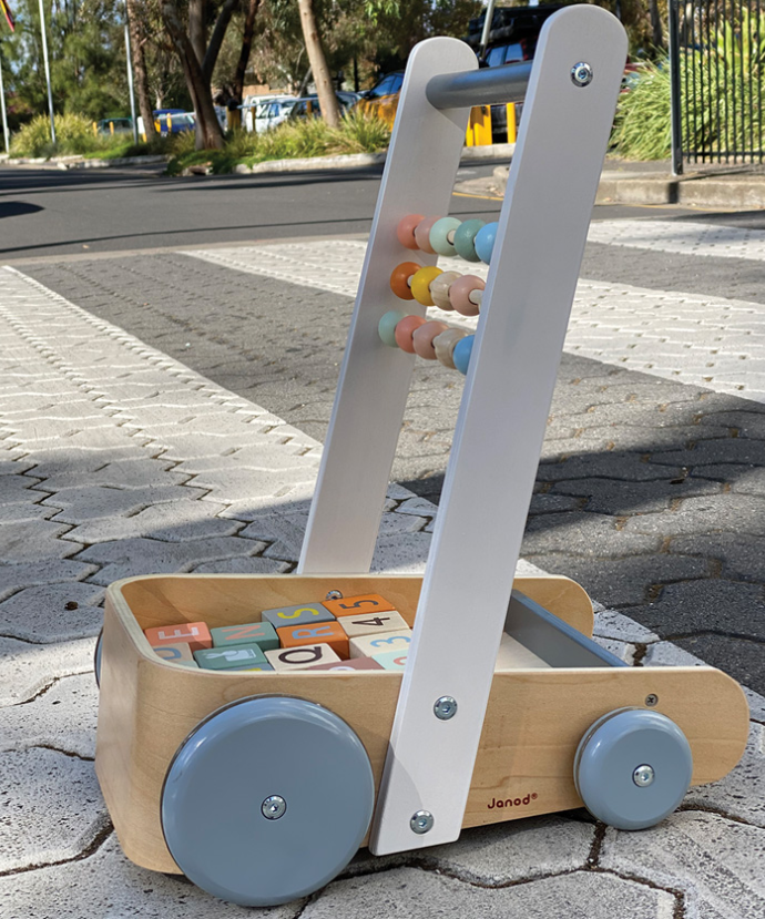 Janod Cocoon Walker with Blocks Walker