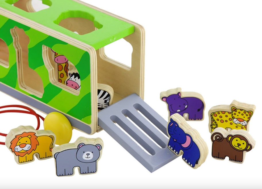 Viga Pull Along Shape Sorter Animal Truck