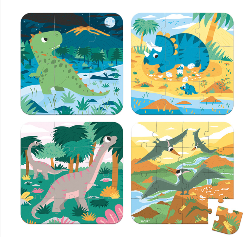 Janod Dinosaur Progressive Puzzles Puzzle
