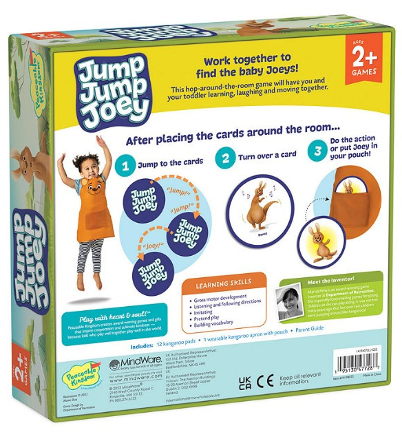 Peaceable Kingdom Jump Jump Joey Board Game