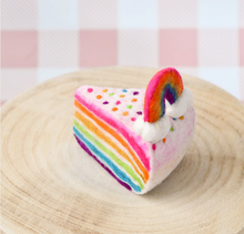 Load image into Gallery viewer, Tara Treasures Felt Rainbow Cake Slice
